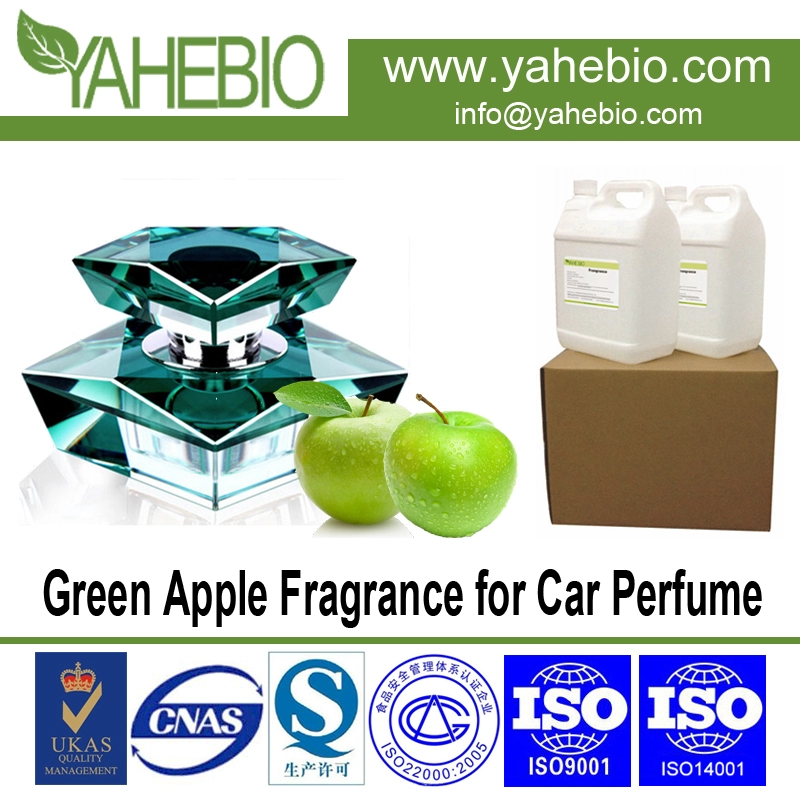 Groene appelgeur voor auto parfum