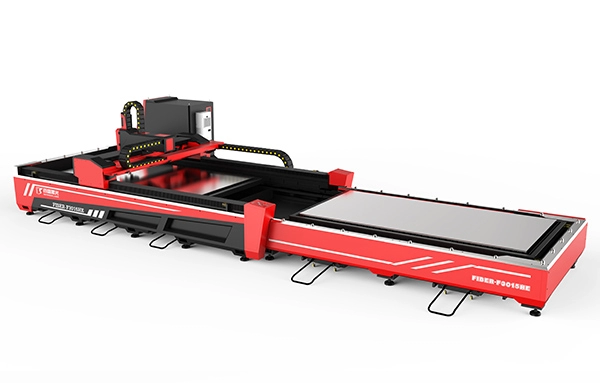 Open fiberlasersnijder met automatische palletwisselaar zonder deksel