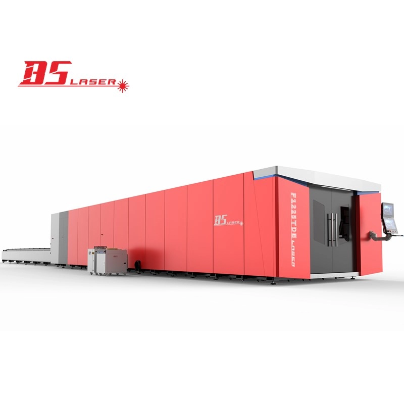 BAISHENG LASER Ultra-high Power CNC snijden plaatwerk Machine Fiber lasersnijder met volledig ingesloten en palletwisselaar