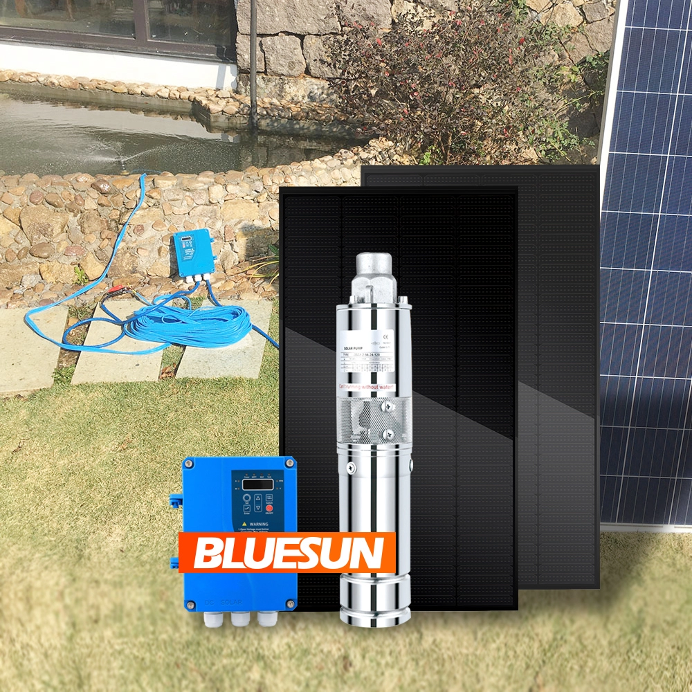 Bluesun 80m hoofd zonne-waterpomp DC 48V zonnepompsysteem 600W zonnepomp voor diepe goed