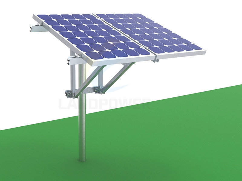 Zonnepaneelbevestigingen aan de zijkant van de paal