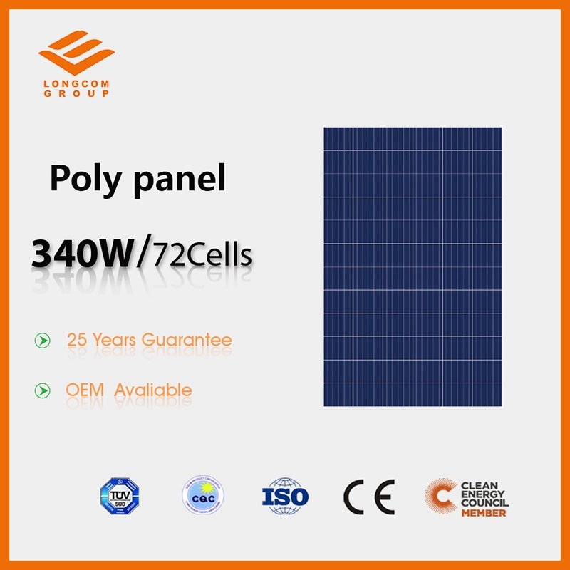 340W 72cells Polykristallijne Zonnecellen Zonnepaneel