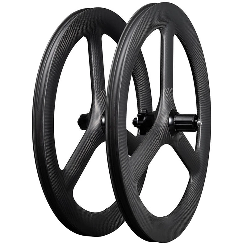 Carbon Tri Spoke Wheel 20 Inch 451 Folding Ride Carbon Wielset Schijfrem 25mm Breed 48mmDiep