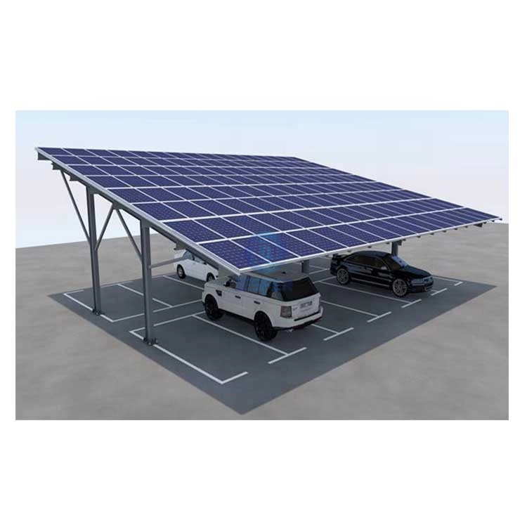T-type Carport-systeem met koolstofstalen montage op zonne-energie