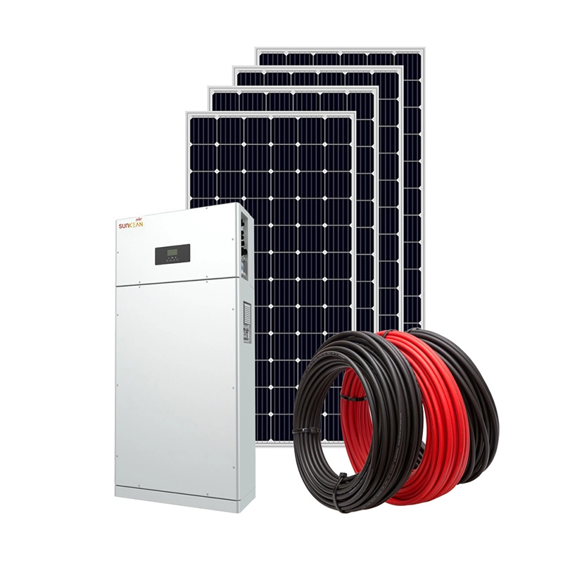 3kw-5kw Eenfase off grid lithium batterij zonnepaneel module kit energiesysteem