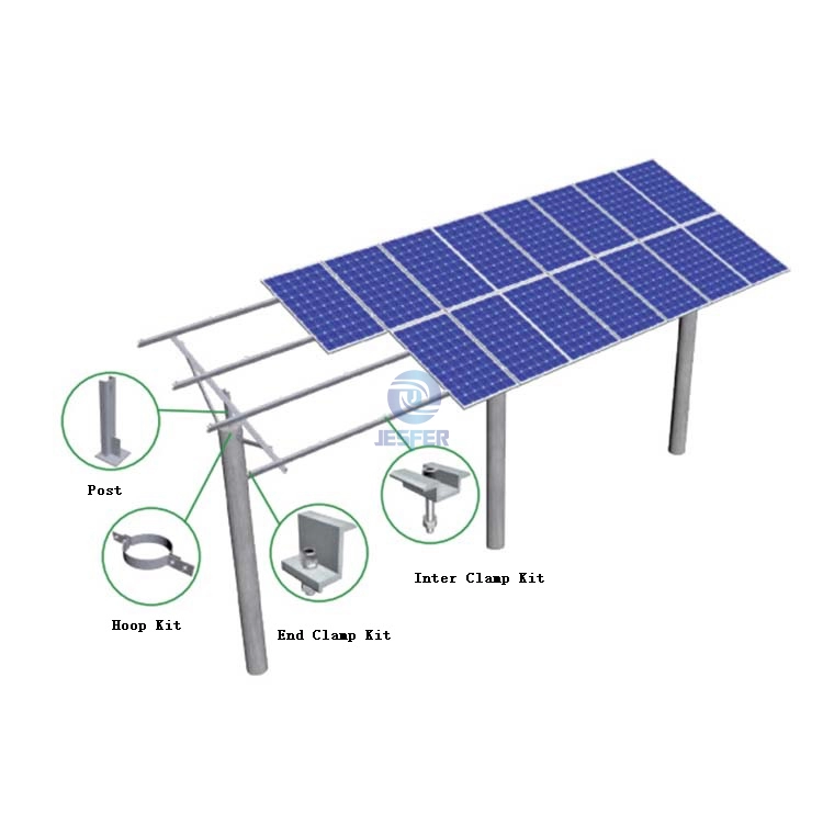 Betonnen stapel hooggelegen zonne-PV-montagesysteem