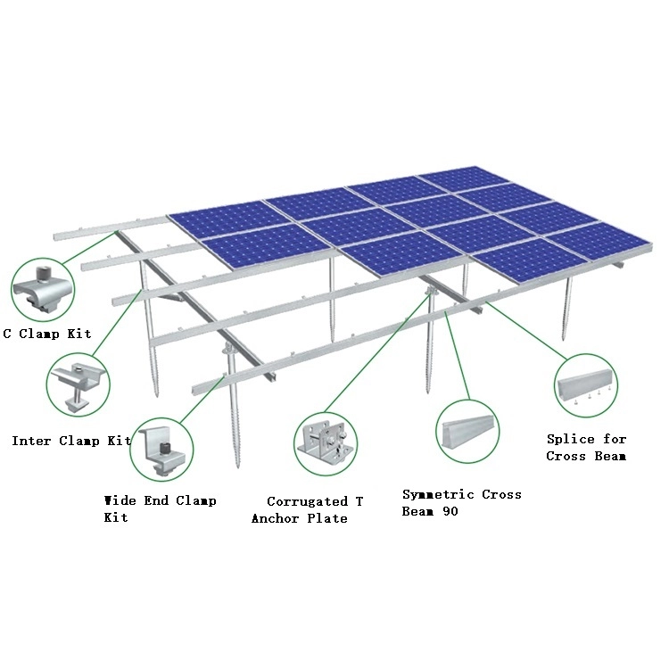 Aangepaste grondbeugels voor zonne-montagesystemen