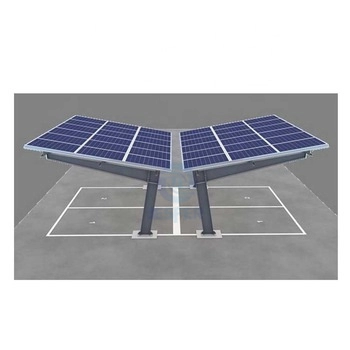 Koolstofstalen zonne-carport zonnepanelen parkeerplaats schaduw zonne-auto poorten met opladen