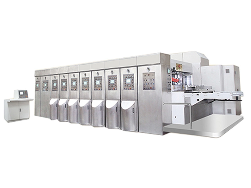 Automatische hoge snelheid 4 kleuren golfkarton Flexo drukmachine