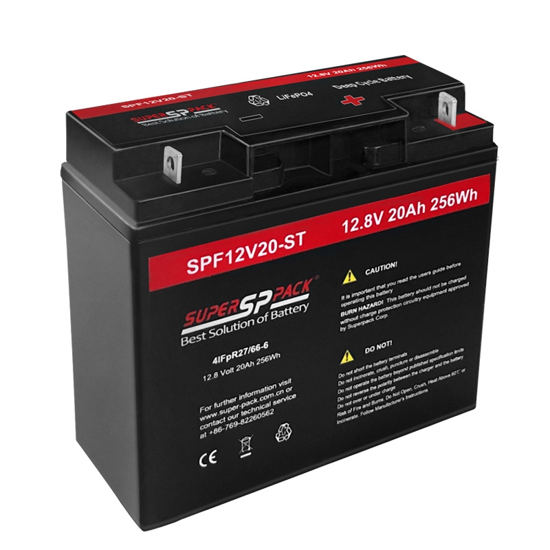 SPF12.8V 20Ah lithium-ijzerfosfaat (LiFePO4) oplaadbare lithiumbatterij