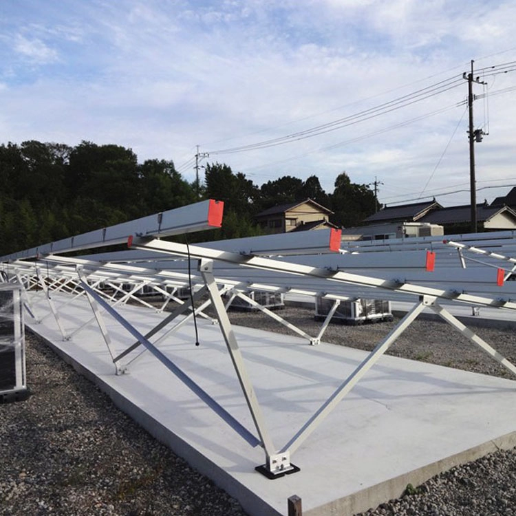 Op de grond gemonteerde aluminium draagconstructie voor zonne-rekken