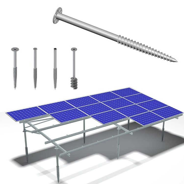 Q235 Thermisch verzinkte grondschroefpaal voor stellingsystemen op zonne-energie