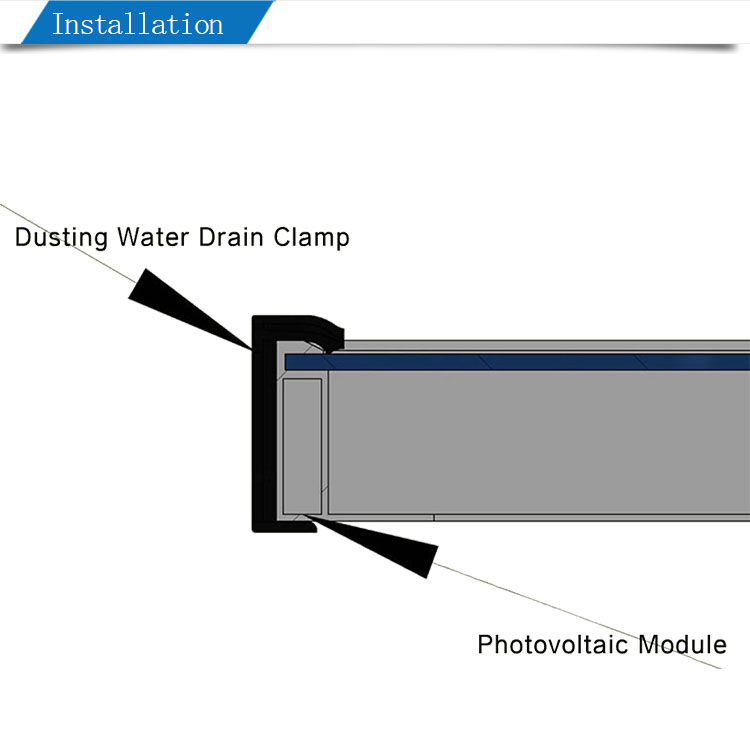 solar Drain clamp installation