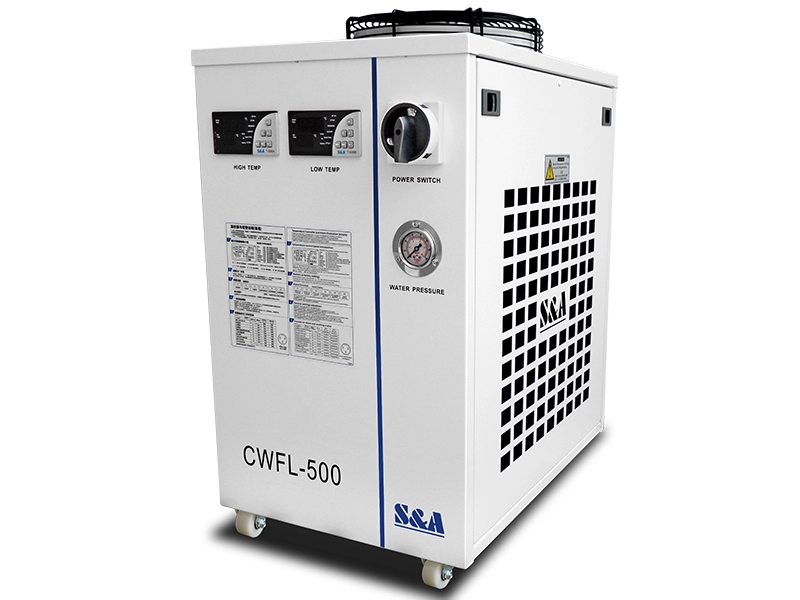 Waterkoelers met dubbele temperatuur CWFL-500 voor 500W fiberlaser