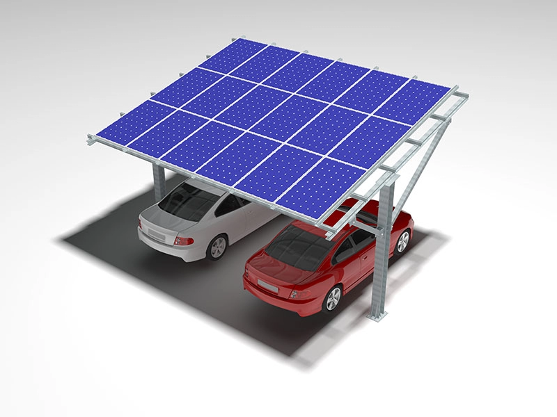 Solar Steel Carport Voorgemonteerd grondmontagesysteem