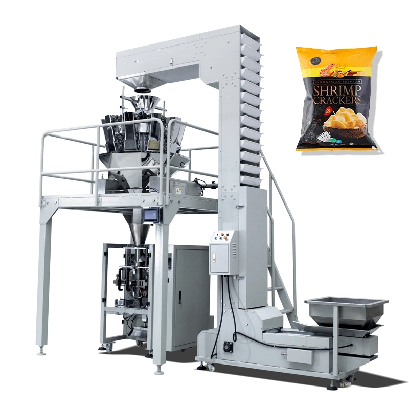 Multifunctionele automatische wegende popcorn gepofte voedselverpakkingsmachine