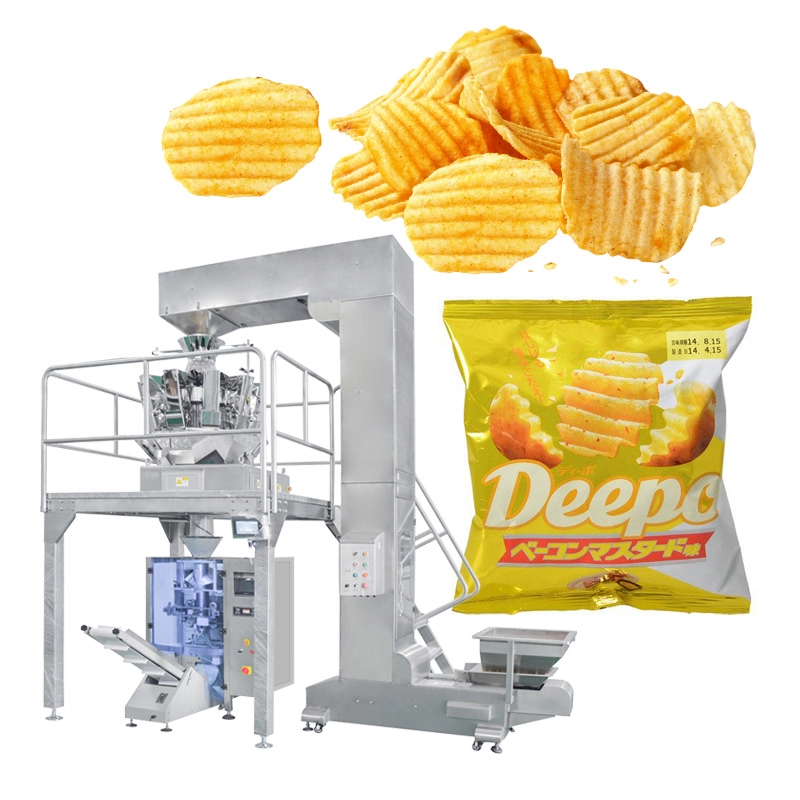 Automatische Inductie Zak Lengte Gepofte Voedsel popcorns Aardappelchips Garnalenchips Korrel Verpakkingsmachine
