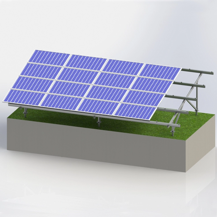 Op de grond gemonteerde reksystemen voor zonnepanelen