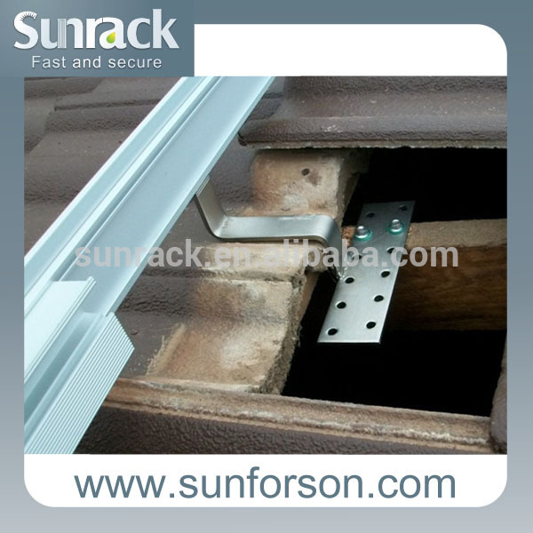 solar bracket hook for tile roof railing system