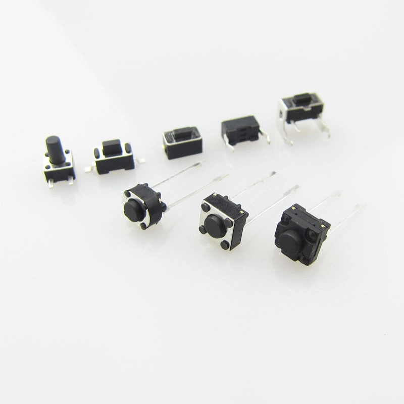 2-pins DIP- en SMT-tactiele schakelaar met haspelpakket