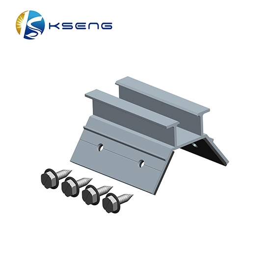 Railvrije montageklemmen voor trapeziumvormige metalen dakmontage op zonne-energie