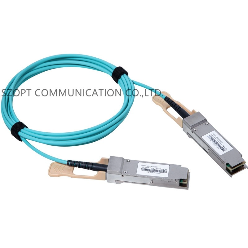 Snelle actieve optische kabel 40G QSFP+ 100G QSFP28 AOC-kabel