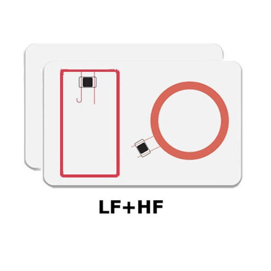 Hoge beveiliging combineert RFID-kaart met 13,56 Mhz HF-chip en 960 Mhz UHF-chip