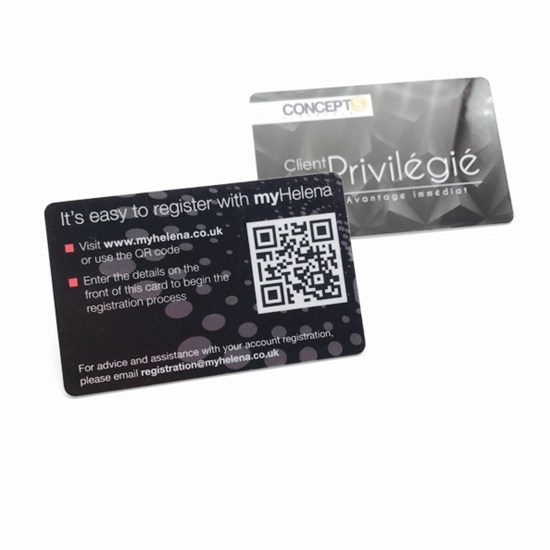 CMYK-gedrukte plastic kaart met QR-code thermische druk voor lidmaatschapsbeheer