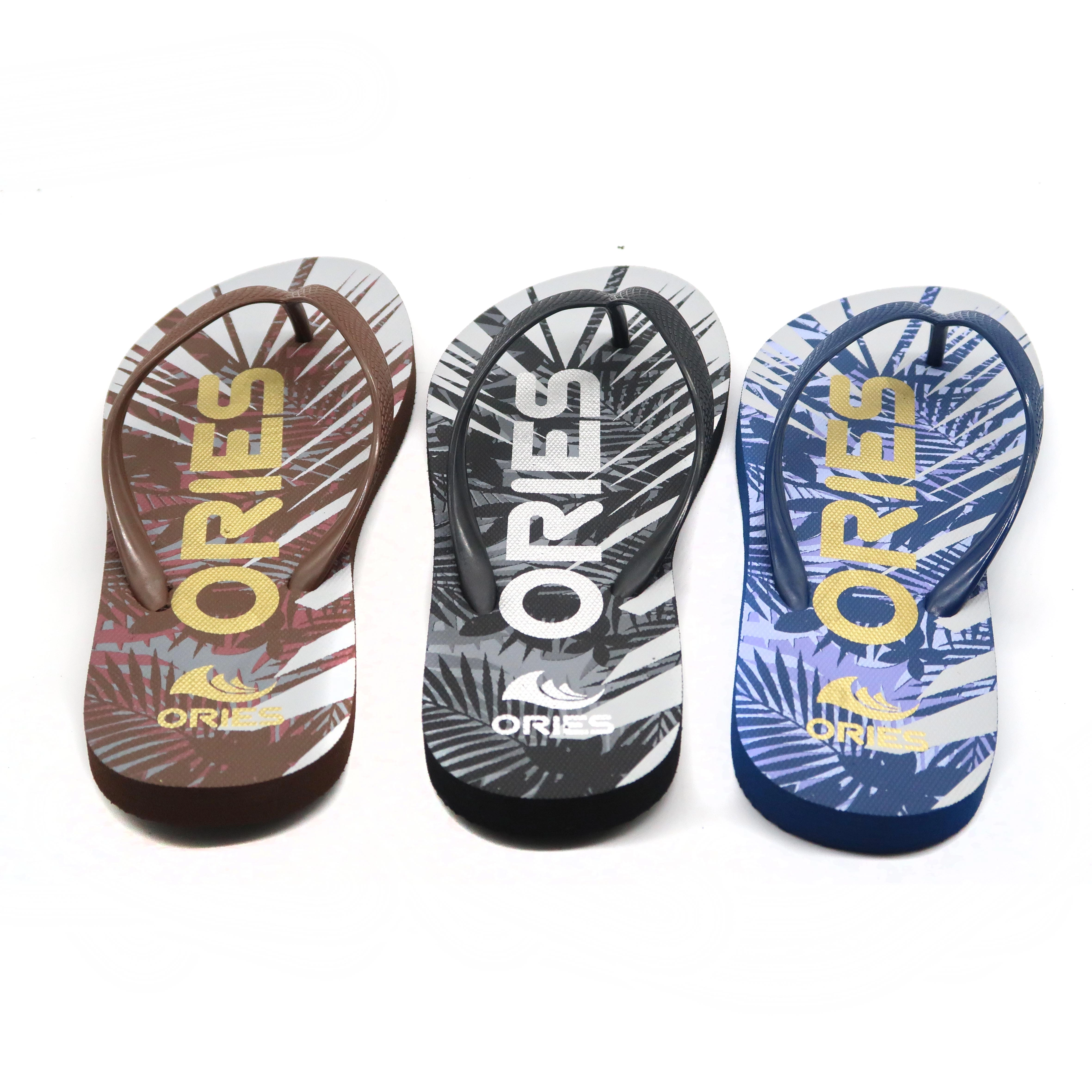 Trendy print strand zomer flip flop platte stijl PVC flipflops voor heren flipflops voor heren