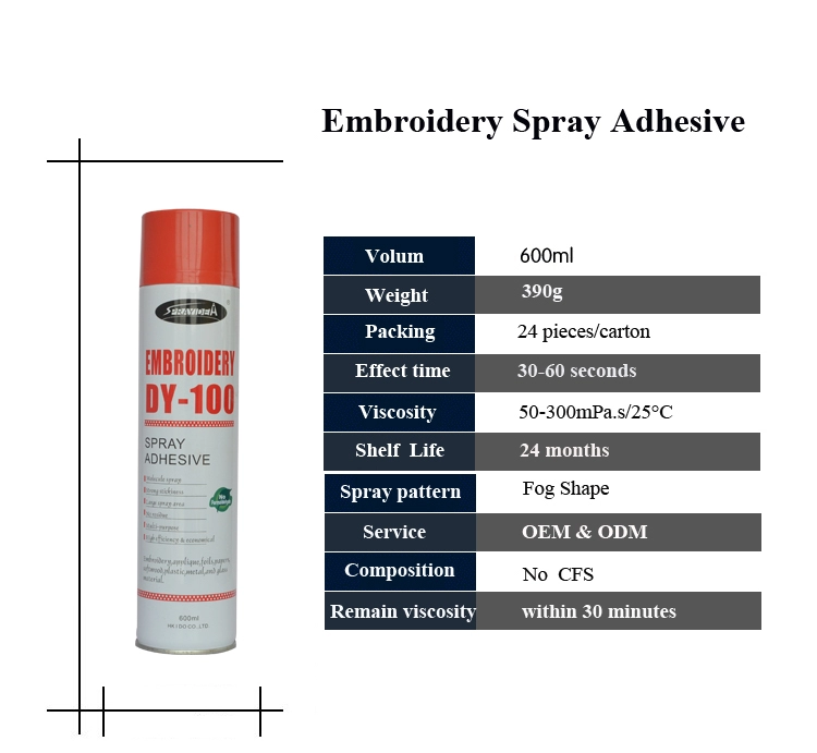 Sprayidea DY-100 transparante stof spuitlijm voor borduurtextiel