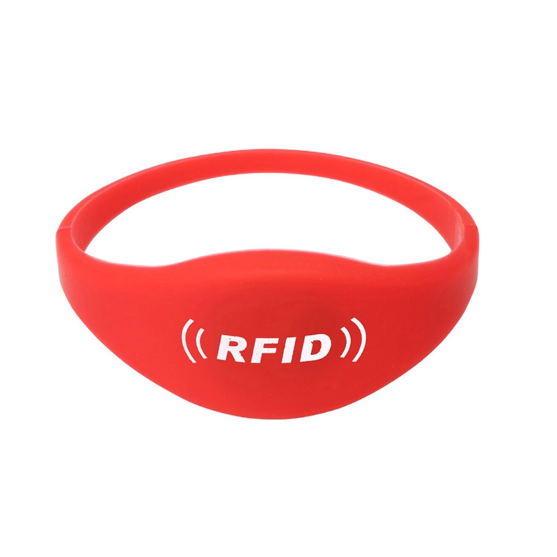 13,56 Mhz RFID I-CODE SLI rode siliconen polsband armbanden