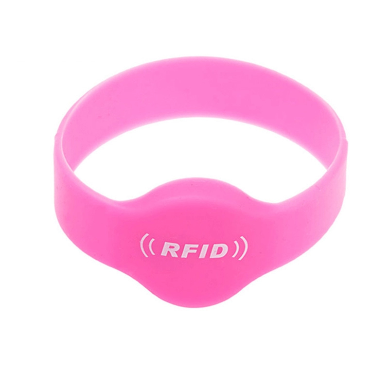 13,56 MHz FM08 roze RFID siliconen polsbandjes