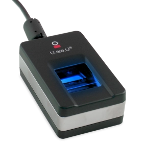 Crossmatch draagbare biometrische vingerafdruklezer U.are.U 5300 met Digitalpersona optische vingerafdruksensor