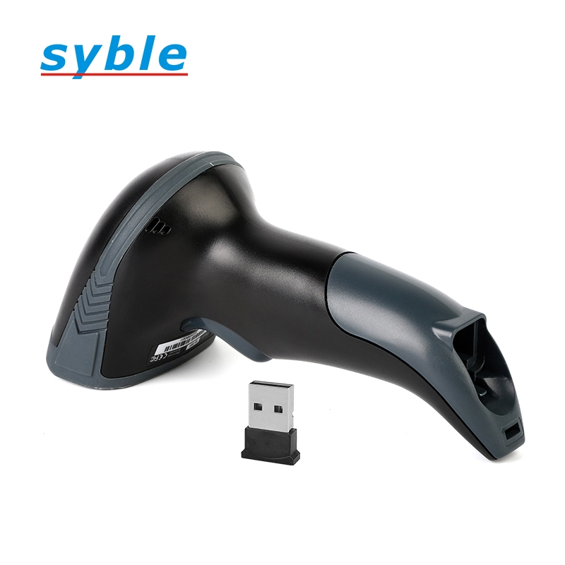 Syble goedkope 1D draadloze barcodescanner handheld scanner met USB-ontvanger