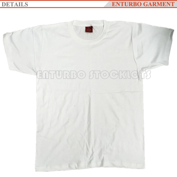 Wit katoenen T-shirt met korte mouwen voor heren