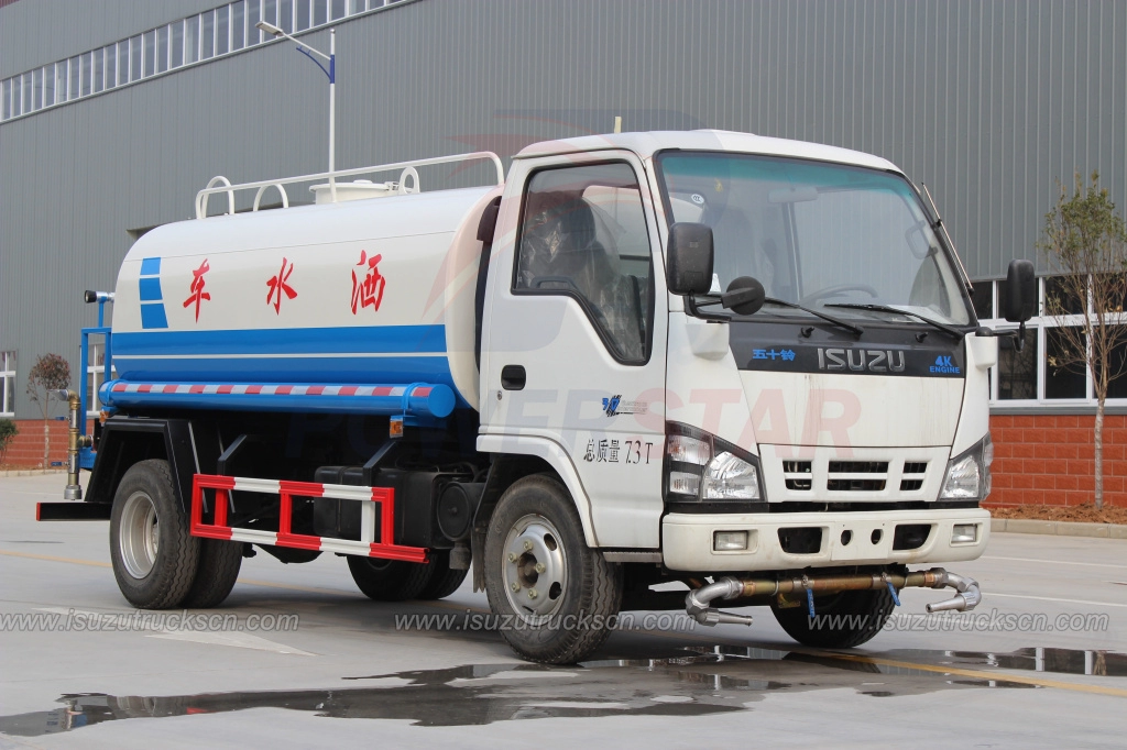3000L 5000L Ghana markt ISUZU NKR Water Truck Tanker te koop