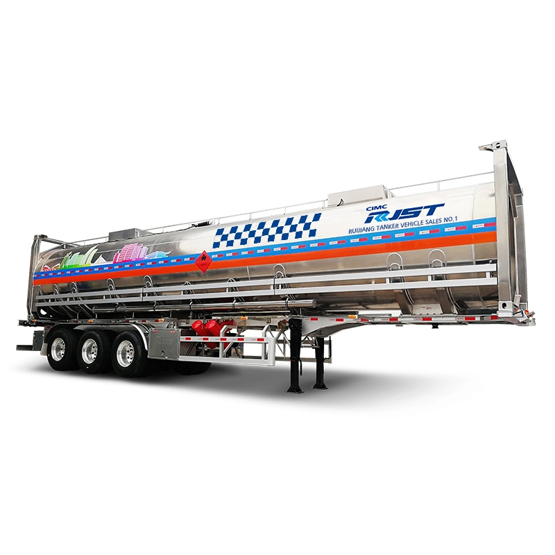 Vloeistofcontainertank van aluminiumlegering - CIMC RJST Vloeibare vrachtwagen