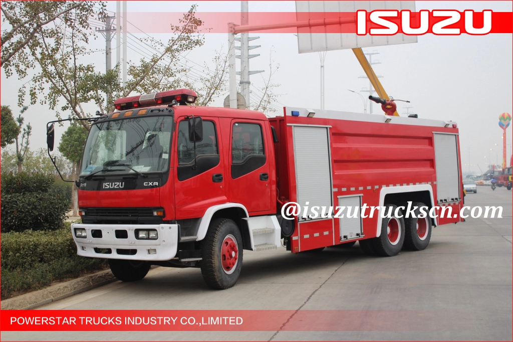 Syrië op maat gemaakte ISUZU 6x4 grote capaciteit 15000L watertype brandweerwagen