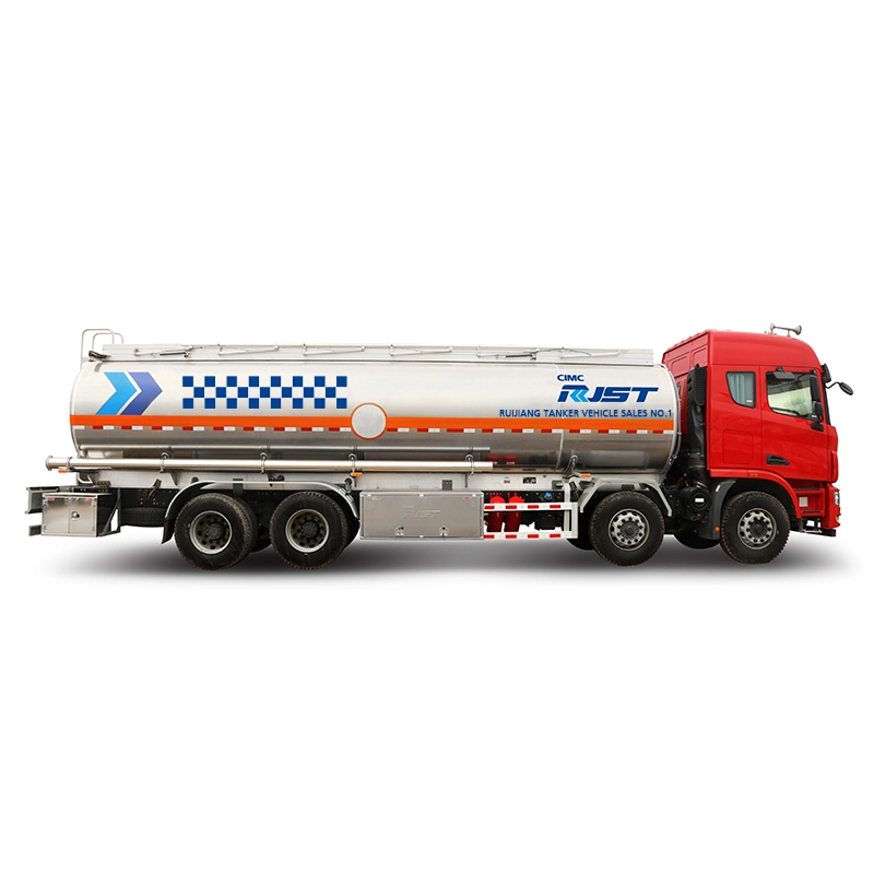 Vloeistoftankwagen van aluminiumlegering - CIMC RJST Vloeibare vrachtwagen