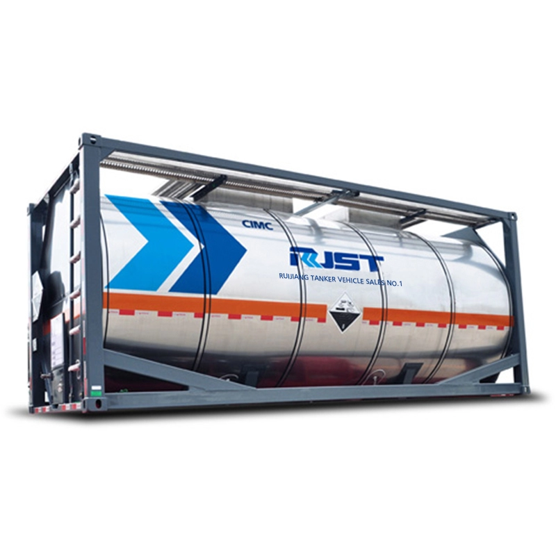 20FT roestvrijstalen tankcontainer - CIMC RJST Vloeibare vrachtwagen