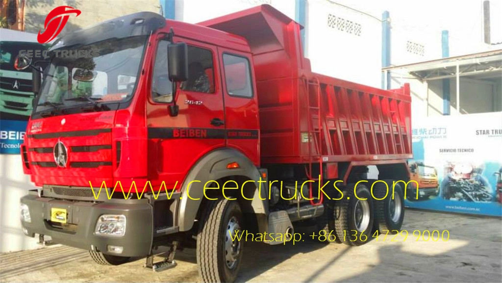 Beiben 340HP dumper trucks 2534 NG80 kippers export Ecuador