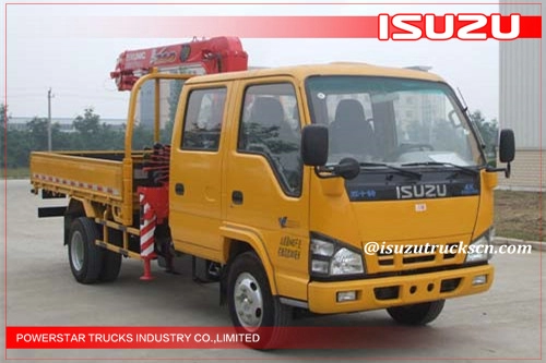 Op maat gemaakte 2.1ton Isuzu transport vrachtwagen gemonteerde kraan