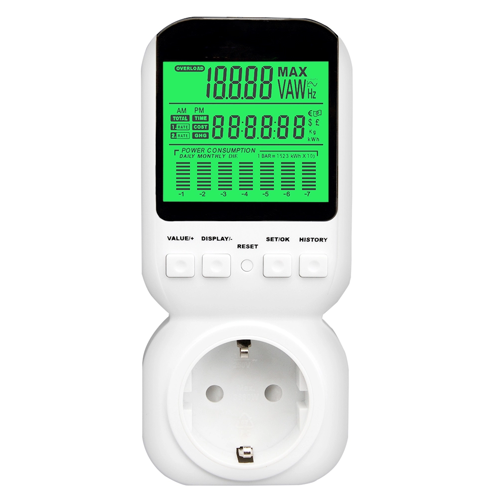 Hoge nauwkeurigheid Elektriciteit Gebruik Monitor Stopcontact Power Meter