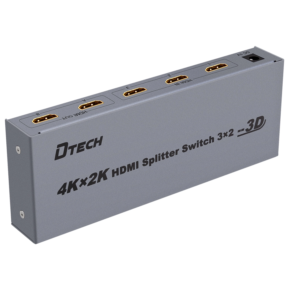 DTECH DT-7432 4K HDMI-splitterschakelaar 3 naar 2