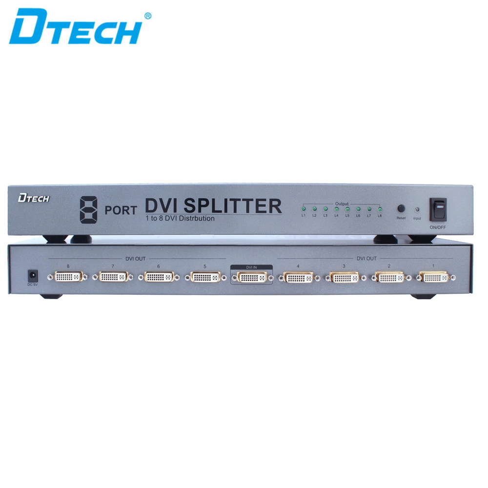 DTECH DT-7025 1 TOT 8 DVI-splitter