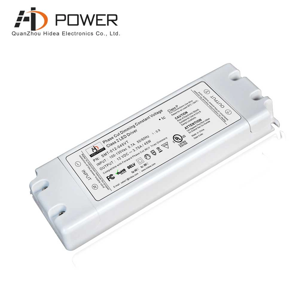 IP20 45w 12vdc Dimbare Led Driver SAA Constant Voltage Led Strip Lights