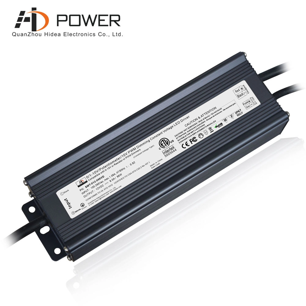 12 volt dimbare led driver 96w 100w compatibel met 0-10v dimmer