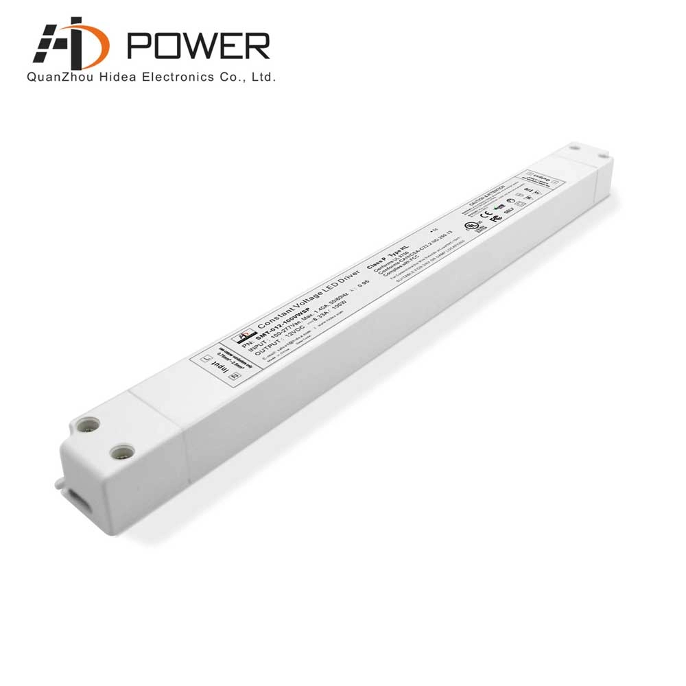 277vac 12v 100w dc constante spanning slanke led driver