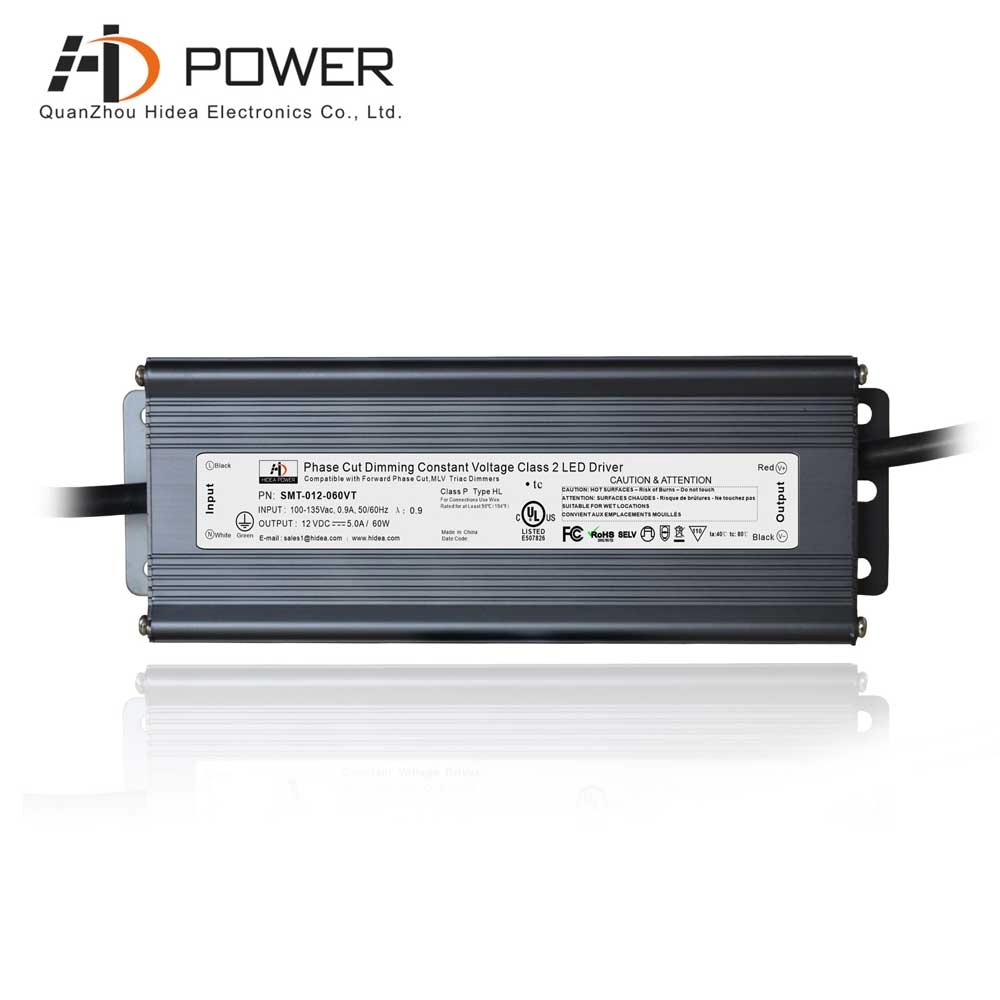 IP67 waterdichte LED-paneel licht driver 12v 60w Triac dimbare constante spanning Led
