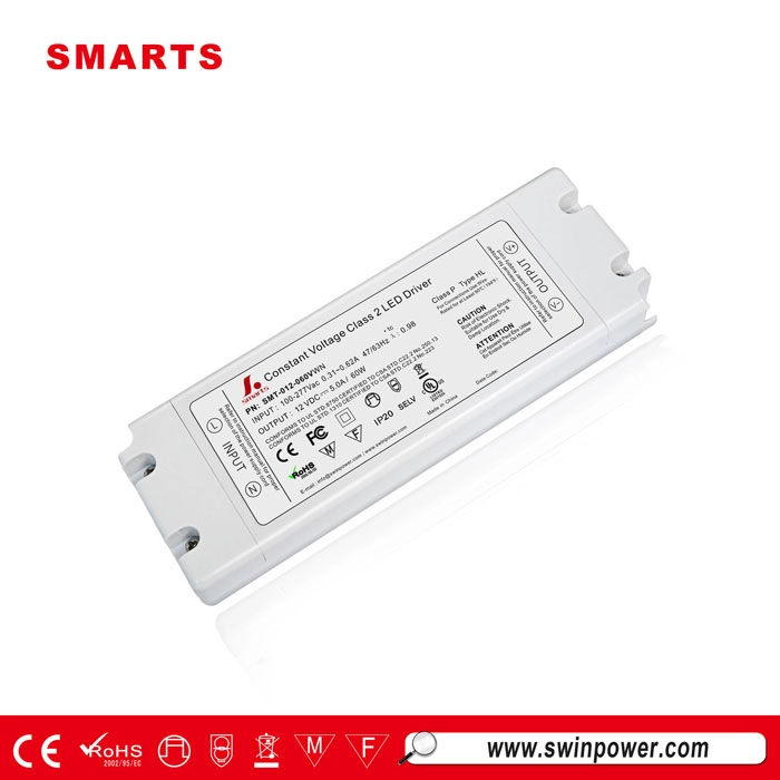 60W LED-voeding 100-277V AC-ingang UL vermeld voor LED-strip